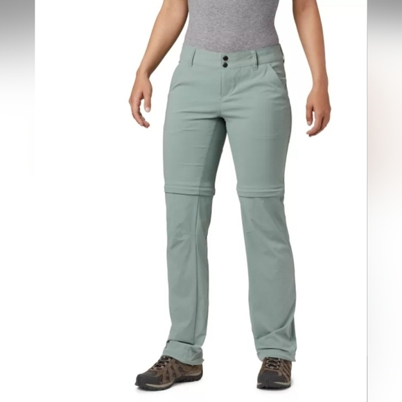 Columbia Women's Omni-Shield Convertible Pants, Green, Size 16W, Pre-owned EUC - Picture 1 of 13